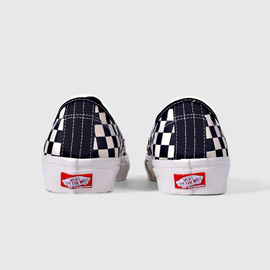 A pair of Vans Pro Skate Authentic Checkerboard Shoes - Checkerboard/Marshmallow known for their comfort and durability.