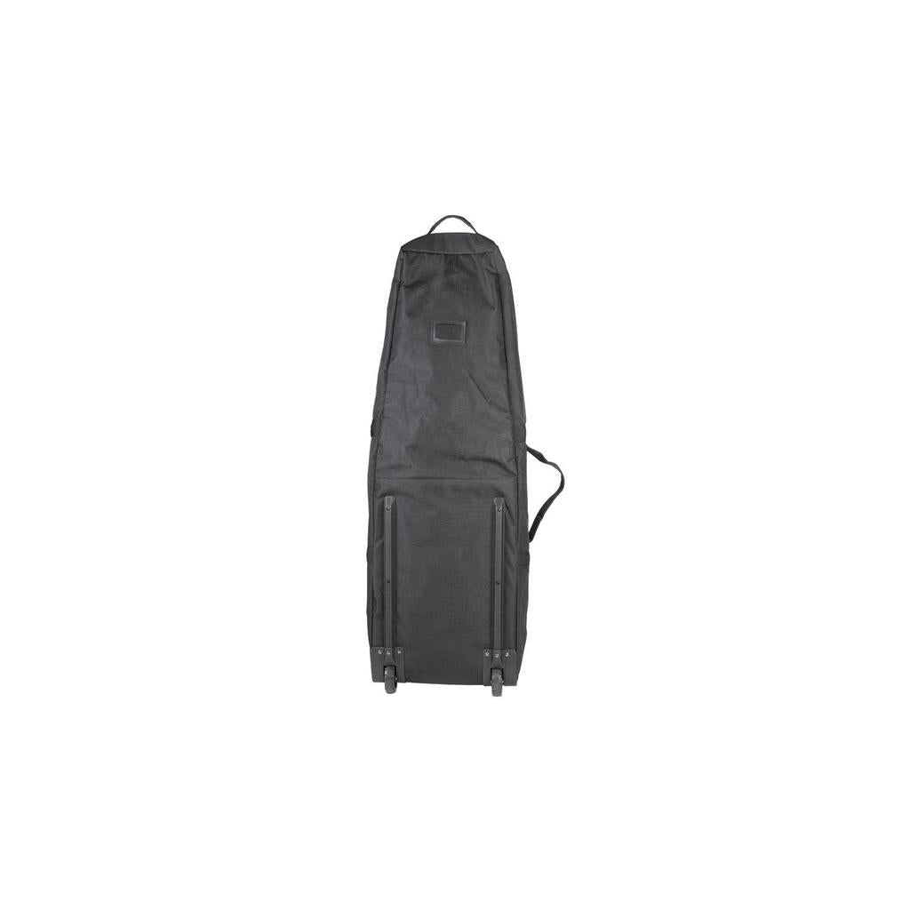 The Odyssey Monogram Bike Bag is a sleek black rectangular travel bag with handles and zippers, perfect for transporting music stands or similar items. It combines style and practicality, reminiscent of the sophisticated Odyssey Monogram series.