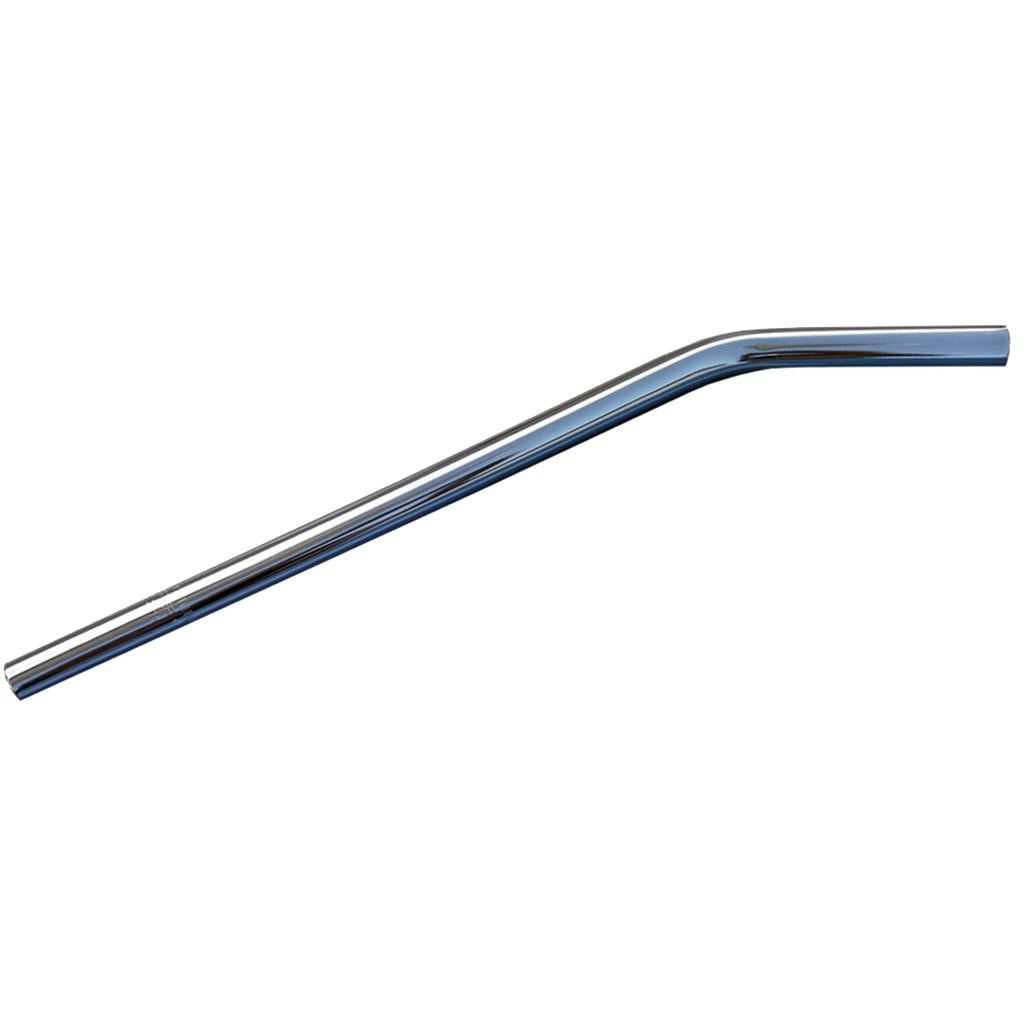 The DRS Layback 22.2mm Seat Post, featuring a shiny chromoly tube with a bent section near one end, is shown against a white background.