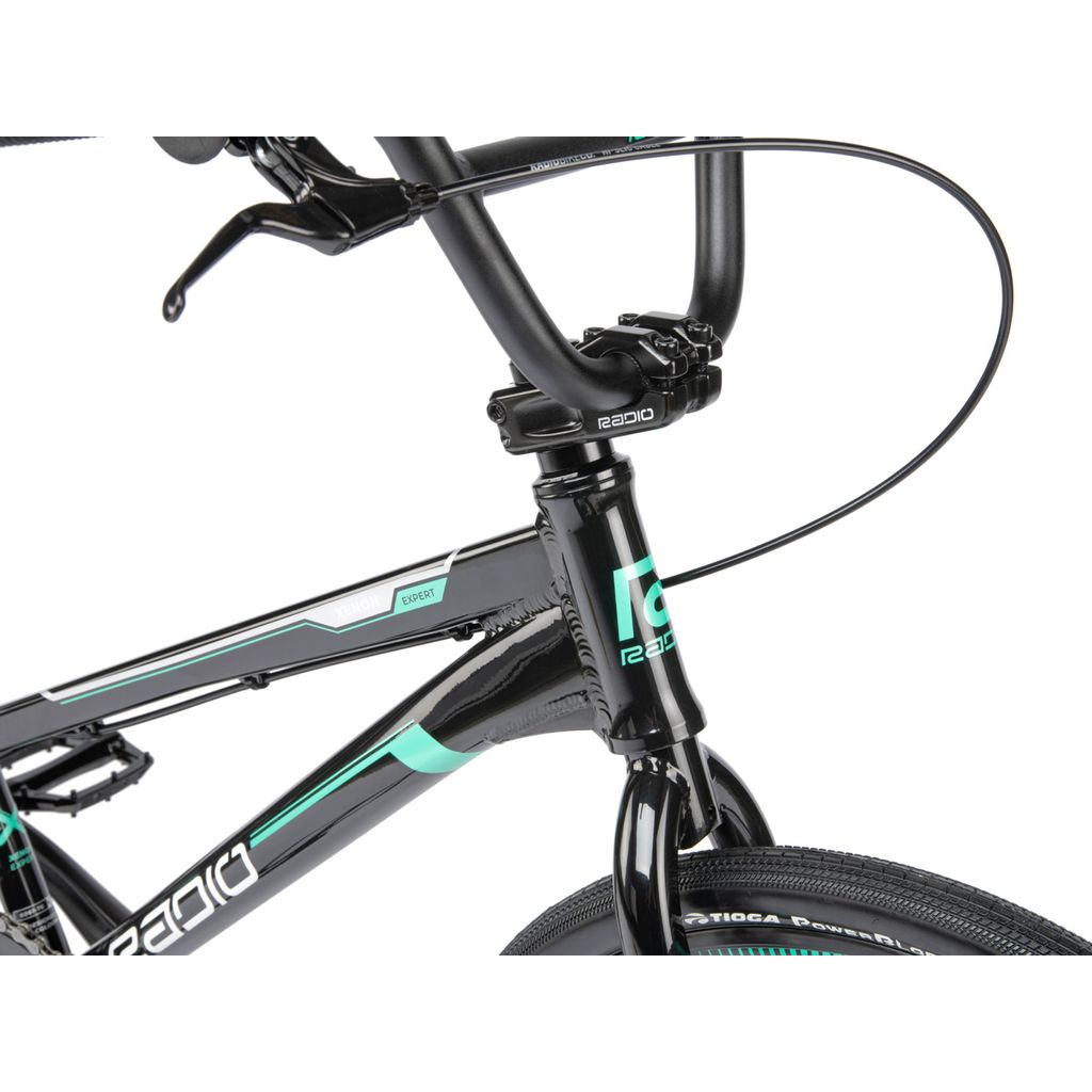 A close up of a Radio Xenon Expert Bike BMX race bike.
