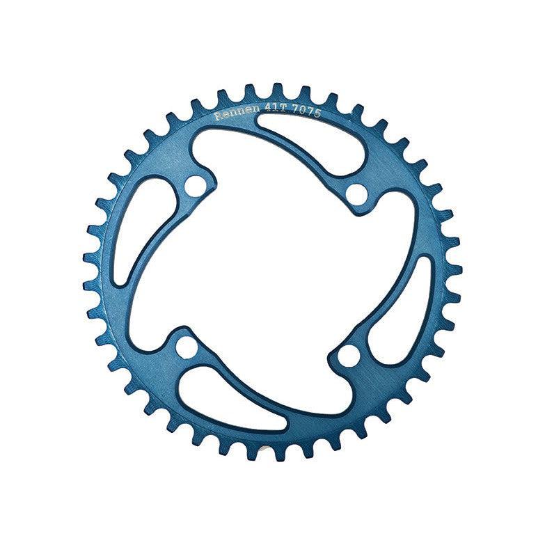 Rennen 4 Bolt 104 Threaded Chainring  / Blue / 40T