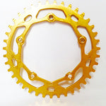 Rennen 5 Bolt 110 Threaded Chainring  / Gold / 40T