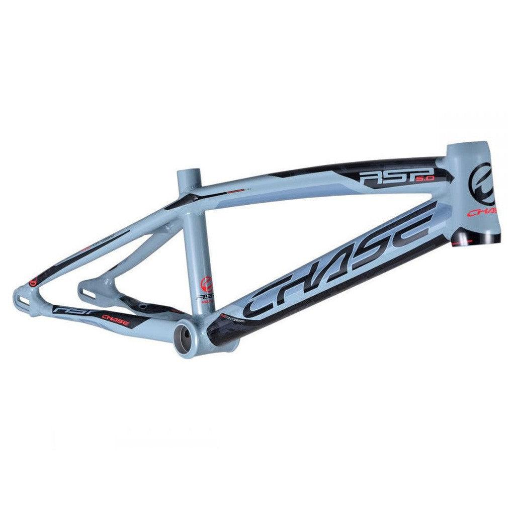 The Chase RSP 5.0 BMX Race Frame Pro XL+, designed for a more confidence-inspiring user experience on two wheels, showcasing a well thought out design.