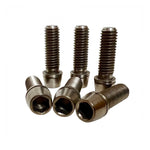 Six Elevn Titanium Tapered Stem Bolts are displayed upright and lying down on a white background.