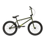 The Fit Bike Co STR 20 Inch Bike is shown in side profile on a white background; it features a green frame, black tires and seat, and a straight handlebar—perfect for modern street BMX riding.