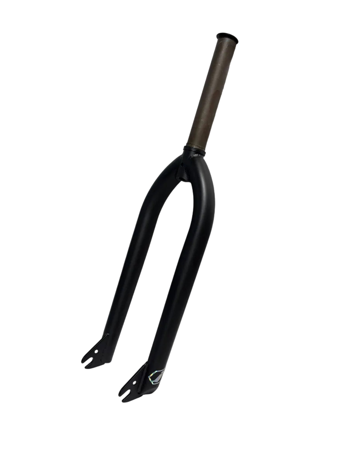 Black Inspyre Evo OEM Chromoly 24 inch 10mm Race forks with a steerer tube and two dropouts at the base, designed for 24 inch race wheels.