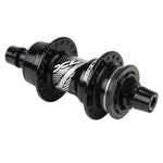 The Excess Pro Rear Hub 24R in black and white, featuring a sealed bearing, multiple spoke holes, and a single cog, is displayed against a plain white background.