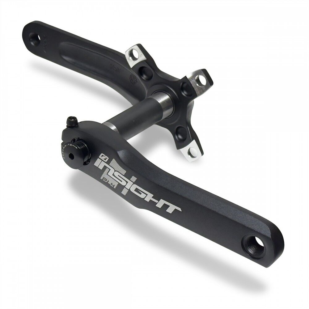 The Insight PL4 Cranks feature two crank arms, a 24mm Cromo spindle axle, and a 4-bolt spider (104BCD), shown on a white background.