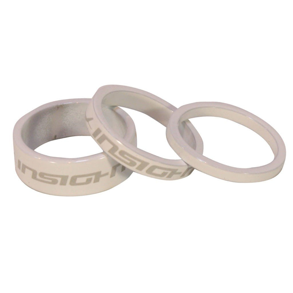 Insight Head Set Spacers 1-1/8 Alloy 3, 5 & 10mm  / 1-1/8 / White