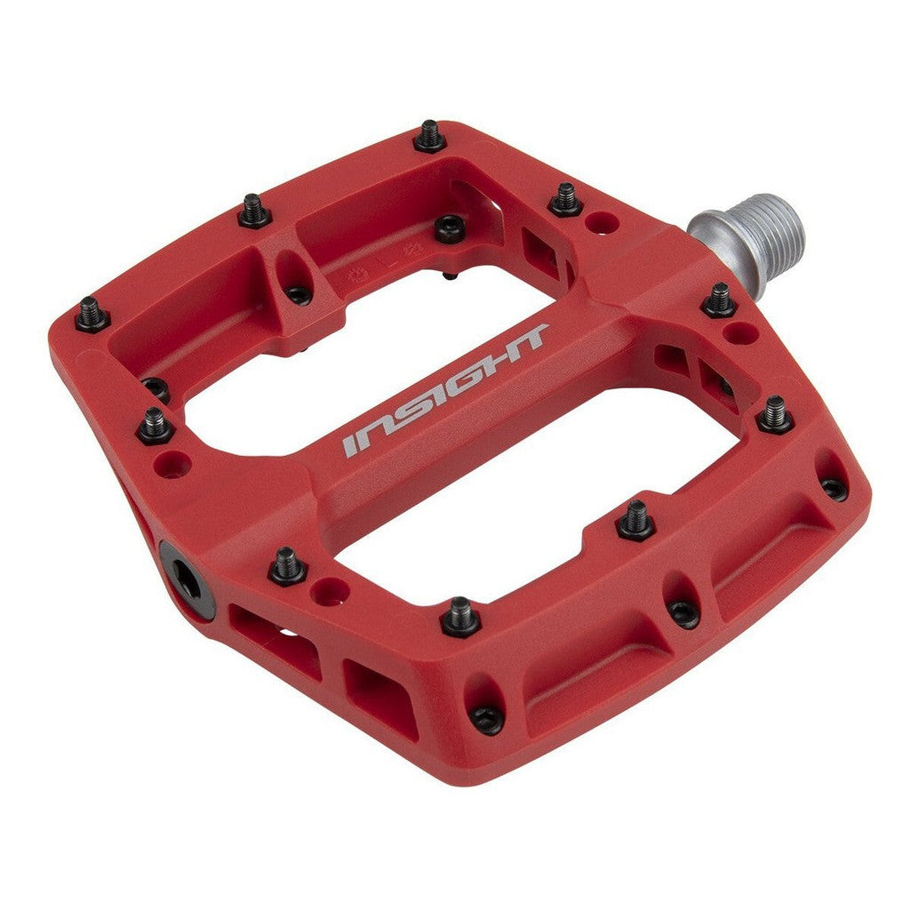 Insight Thermoplastic Platform Pedals / Red / 9/16