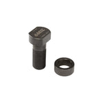 The 6MIL Crank Installation/Removal Tool (22mm), shown with a matching cylindrical washer, is ideal for BMX crank spindles or crank arm installation and is displayed on a white background.