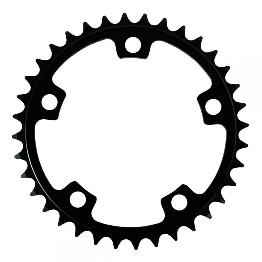 Position One 5 Bolt Alloy Chainring / Black / 36T