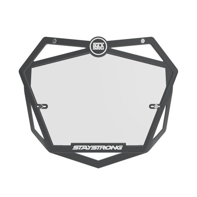 Stay Strong Pro 3D Number Plate / Grey