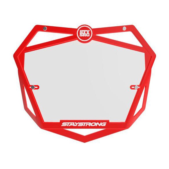 Stay Strong Pro 3D Number Plate / Red