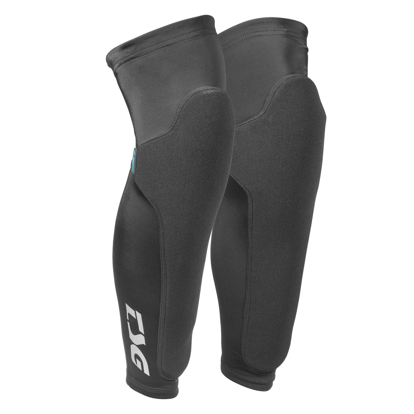 The TSG Dermis ProA Knee-Sleeve is a pair of black padded sleeves with ACF foam for sports protection, featuring a white logo and shown on a white background.