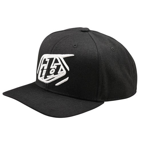 The TLD 25.1 Badge Curved Hat is a black snapback with a white embroidered logo, featuring an adjustable closure for a perfect fit. This stylish cap captures the essence of Troy Lee Designs, combining comfort and flair in one sleek accessory.