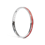 The BSD Forever Rim features a silver and red finish with "FOREVER" and patterned designs, plus a strong I-beam construction, all shown on a white background.