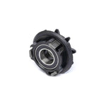 A close-up of the Eclat Shift Hub Driver, a mechanical bearing component with metal and black plastic parts, showing its driver and pawls with springs, photographed on a white background.