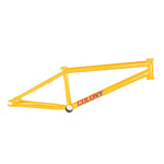 Colony Enishi Flatland Frame (Kio Hayakawa Signature), a yellow bicycle frame on a white background.