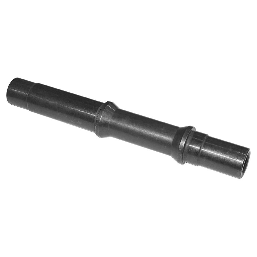 The Eclat Pulse Axle (14mm/Pre 2011/Sealed/Rear/Female) is a cylindrical black metal replacement axle with stepped diameters and a flared section, designed for the Pulse rear hub, shown on a white background.
