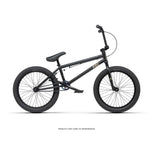 The Radio Evol XL 20 Inch Bike is an entry-level BMX with a crmo toptube, compact frame, thick tires, flat pedals, straight handlebars, and a single gear, displayed against a plain white background.