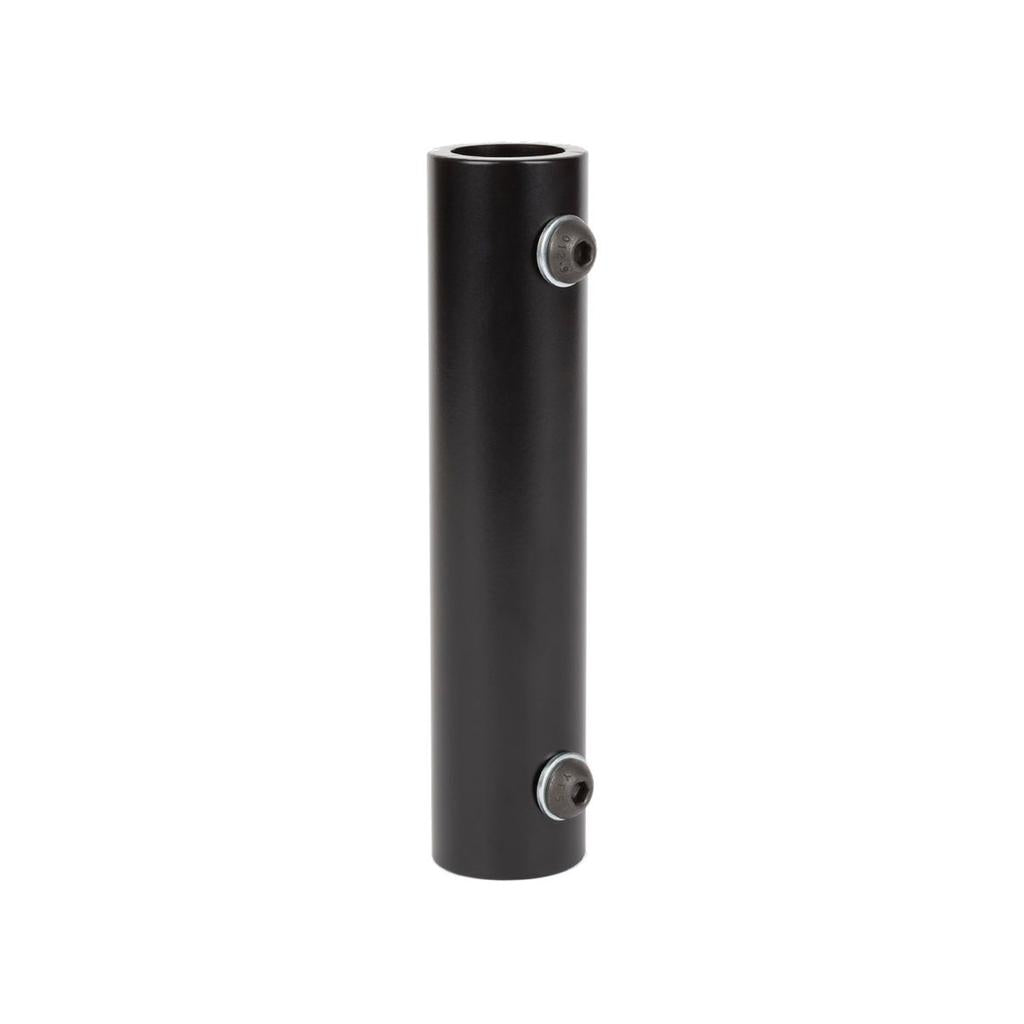 The S&M Connector Tube Slide Pipe Rail is a black cylindrical tube with two circular attachments on the surface and an extruded center connector for enhanced durability.