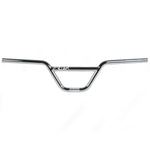 The S&M Slam Cruiser Bars, made from durable 4130 CrMo with a central crossbar, feature a sleek brand logo in white on their silver finish.