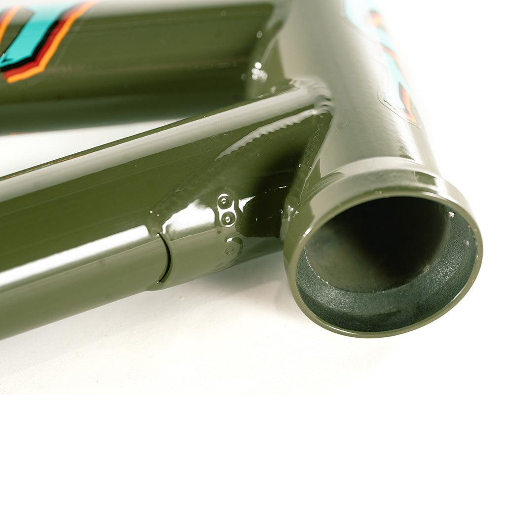 A close up of a Colony 2024 Sweet Tooth 18 Inch Frame bicycle frame.