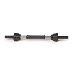 The Eclat Kolibri Axle & Cone Set features a 10mm metal replacement axle for the Kolibri front hub with threaded ends and black nuts on both sides, shown isolated on a white background.