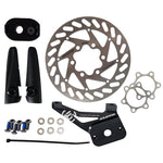 A set of Elevn Disc Brake Post Mount Kit (Chase ACT 1.0/1.2 Frame 10mm Axle) parts for a bicycle.