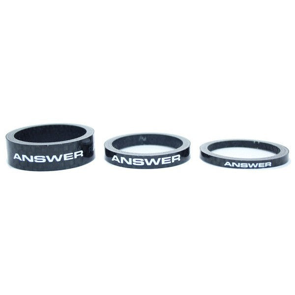 Answer Mini 1in Carbon Headset Spacer (Set of 3)  / Silver