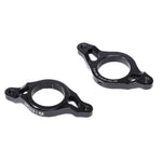 The Eclat Rise Gyro Rotor Plate is made from lightweight 6061-T6 black anodized aluminum, with circular openings and three screw holes per bracket, displayed on a white background.