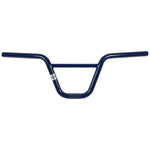 The Fit Bike Co AM Bars are BMX bicycle handlebars in dark blue, designed for younger riders. They feature a crossbar and have the Misfit AM logo on the left side.