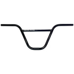 The Fit Bike Co Young Buck Handlebar features a black design with a crossbar labeled "YOUNG BUCK," blending classic BMX style with modern durability, shown here against a white background.