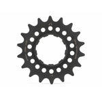 The Echo Chromo Cassette Rear Sprocket is a black, CNC-machined cog with 18 teeth and circular cutouts, marked “ARISE TECHNOLOGIES” plus specs—part of the Arise Echo Cogs lineup.