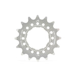 The Echo Alloy Cassette Rear Sprocket is a silver, CNC-machined 16-tooth cog made from 7075-T6 aluminium with multiple center holes, “7075-T6 ALLOY - 3/32” and “ARISE TECHNOLOGIES” labels, and Shimano HyperGlide compatibility.