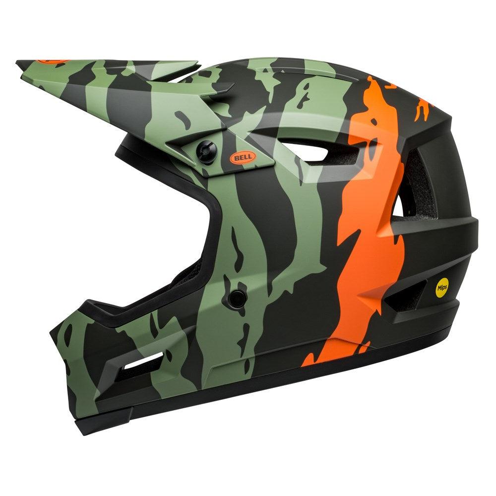 A Bell Sanction 2 DLX MIPS Ravine Matte Green/Orange.