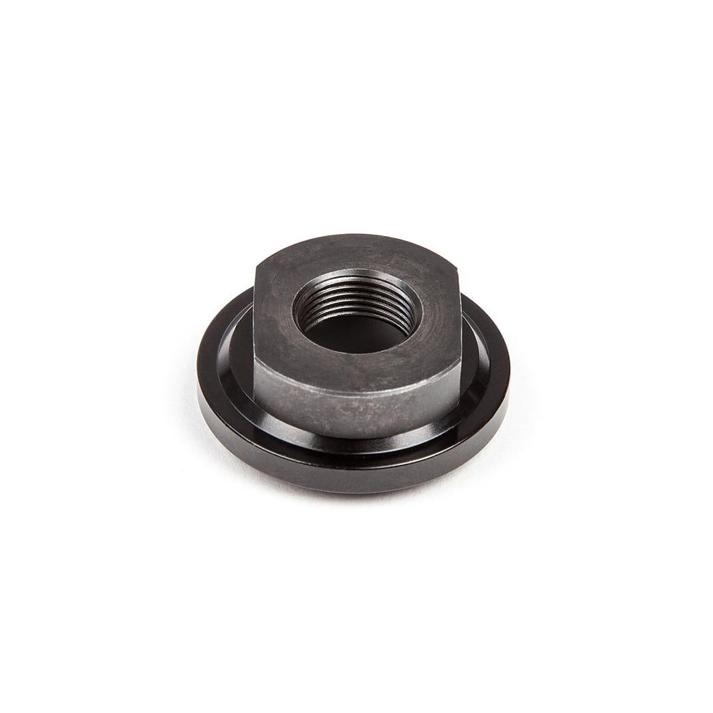 The BSD West Coaster Cone (Non-Drive Side) is a metal flange nut with a threaded center hole and wide circular base, designed as a replacement for West coaster hub assemblies, shown on a white background.
