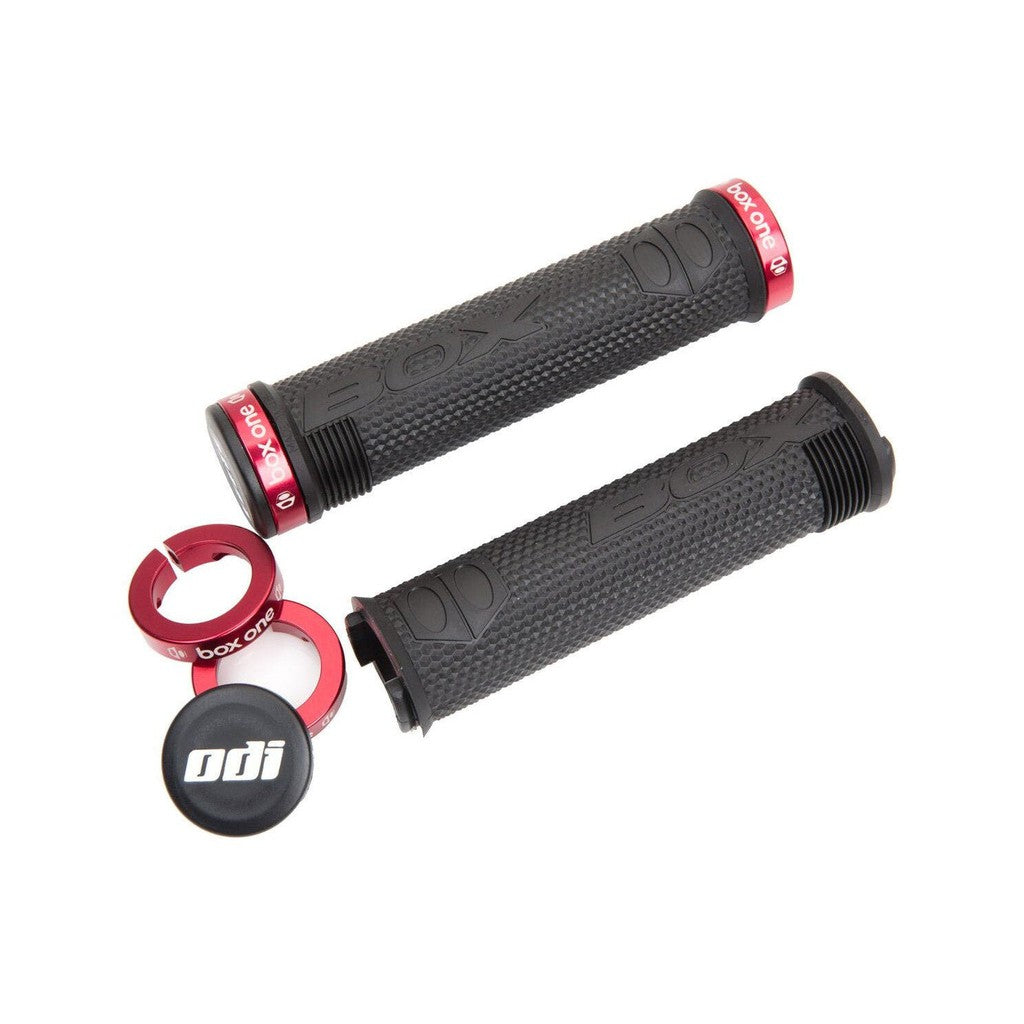 BOX One Hex Lock-On Grips / Black/Red