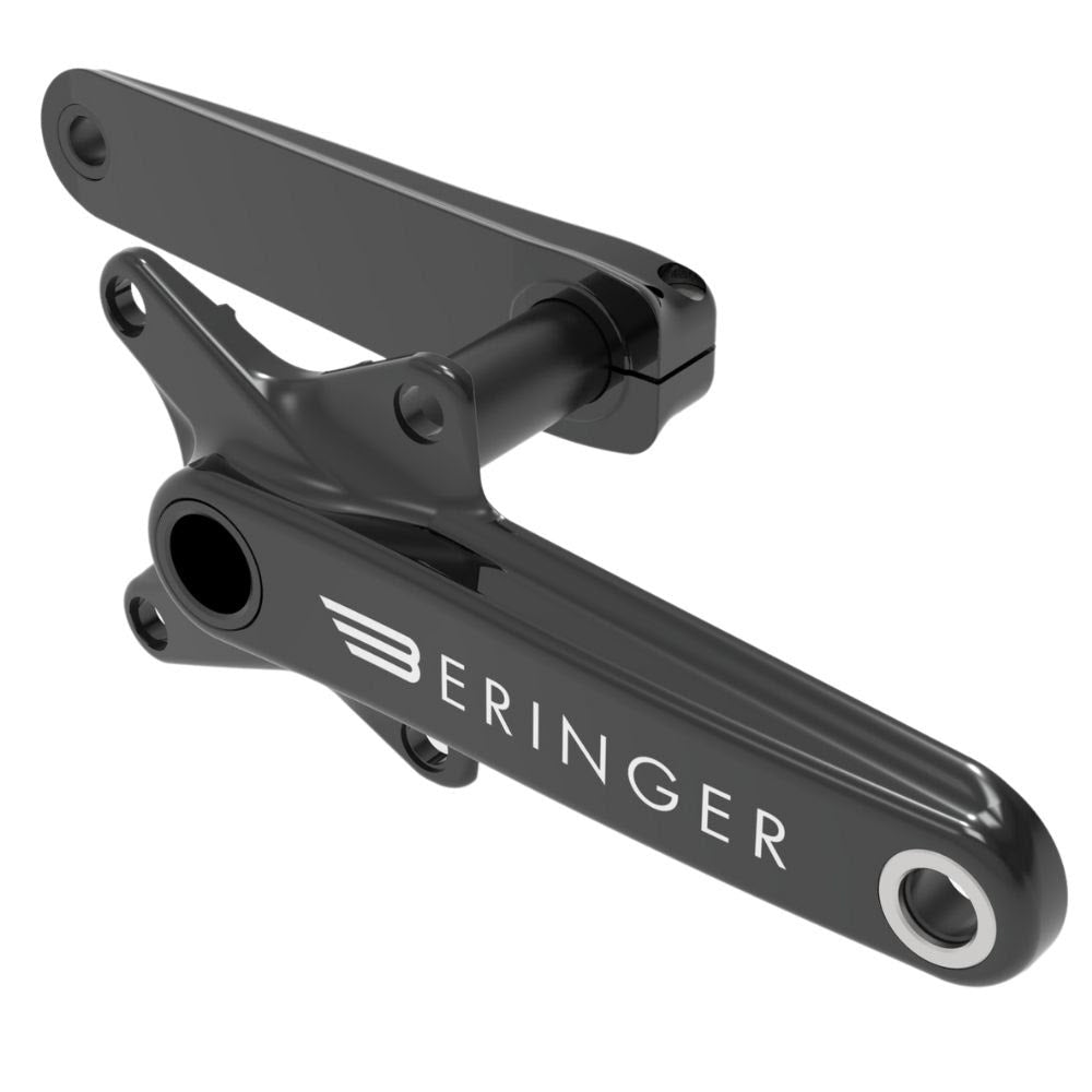 A premium black handlebar with the word Singerr on it, perfect for BMX racers looking for Beringer J2 Junior Crankset or a premium crankset.