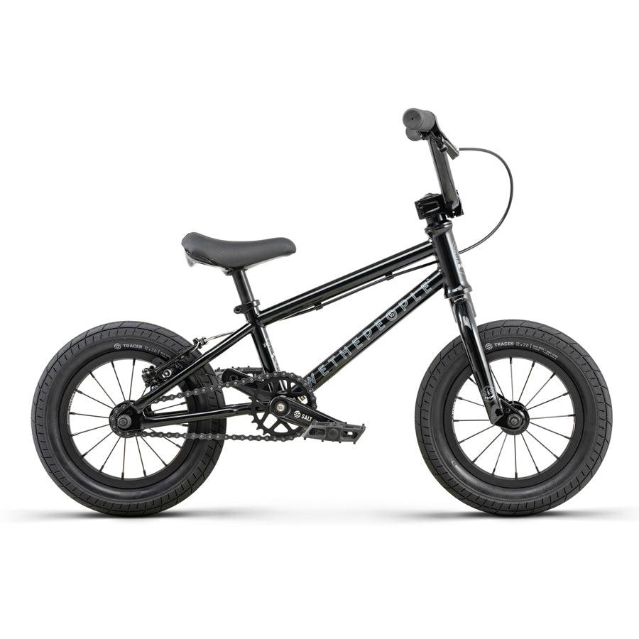 A black Wethepeople Prime Drive 12 Inch Bike on a white background.