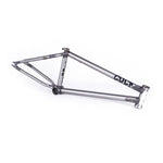 A Cult Biggie Frame (Devon Smilie Signature), featuring street-inspired geometry, stands without wheels, seat, or handlebars against a plain white background.