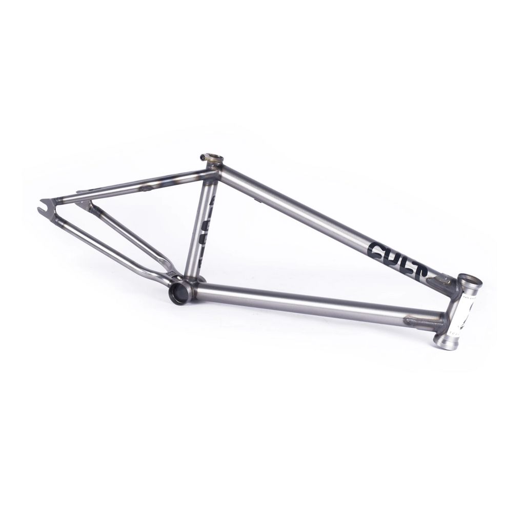 The Cult Biggie Frame (Devon Smilie Signature) in a silver finish is positioned against a white background.