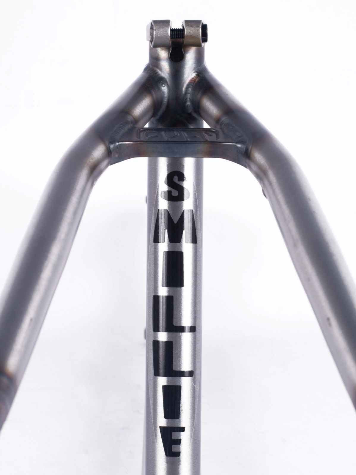 Close-up of the Cult Biggie Frame (Devon Smilie Signature) with "SMILLIE" printed in black on the vertical tube, set against a white background.
