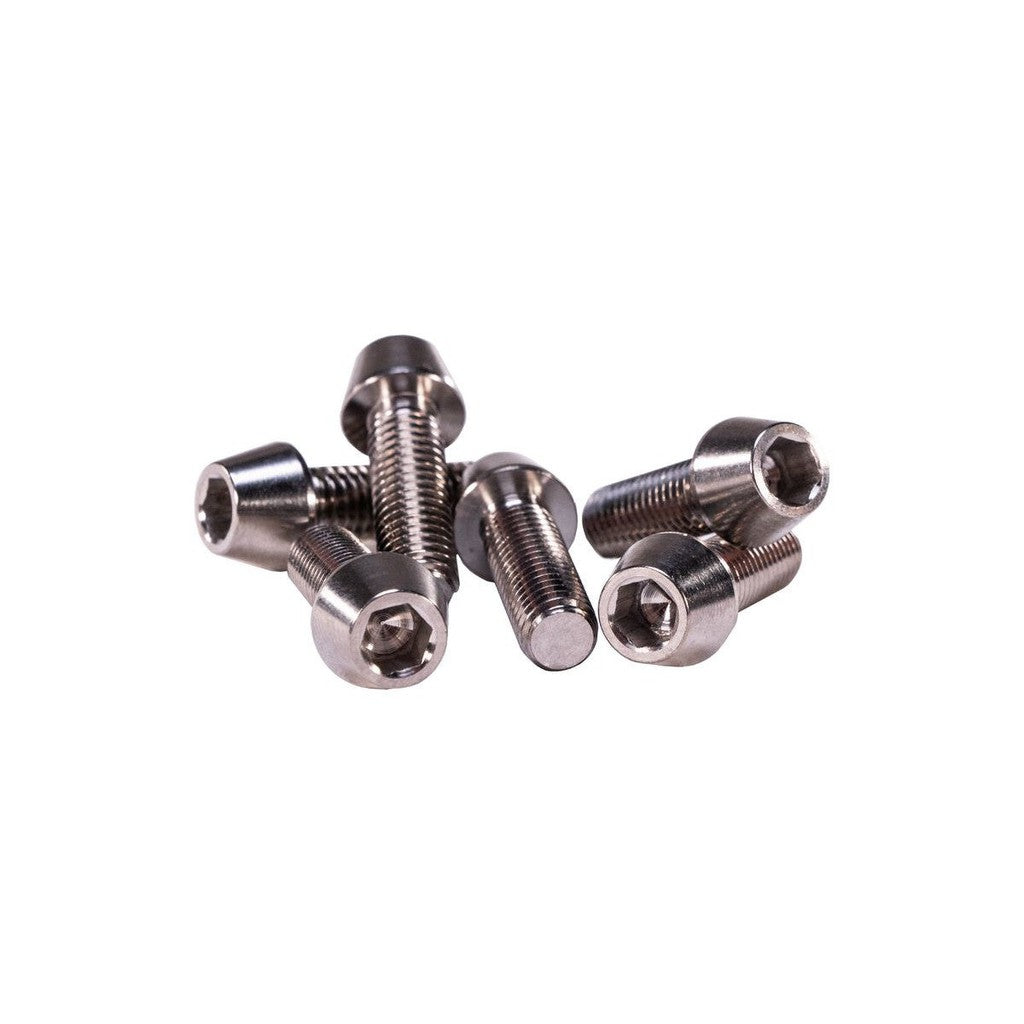 Tangent Titanium Stem Bolts / 6 Pack / M8x1.125 / Polished