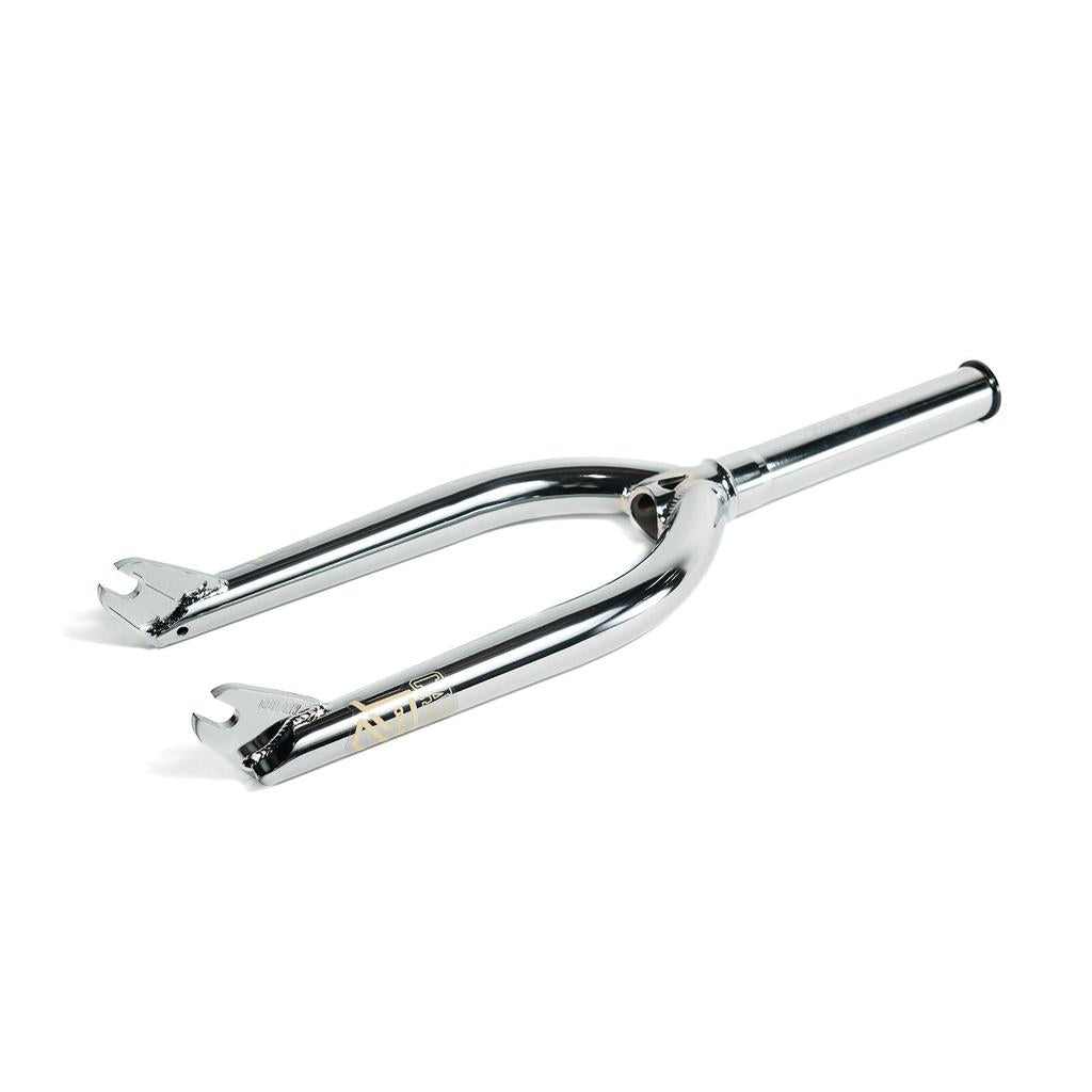 The Colony Cadet 16 Inch Forks are heat-treated CrMo forks with a 25mm offset, dropouts, and a straight steerer tube, shown on a white background.