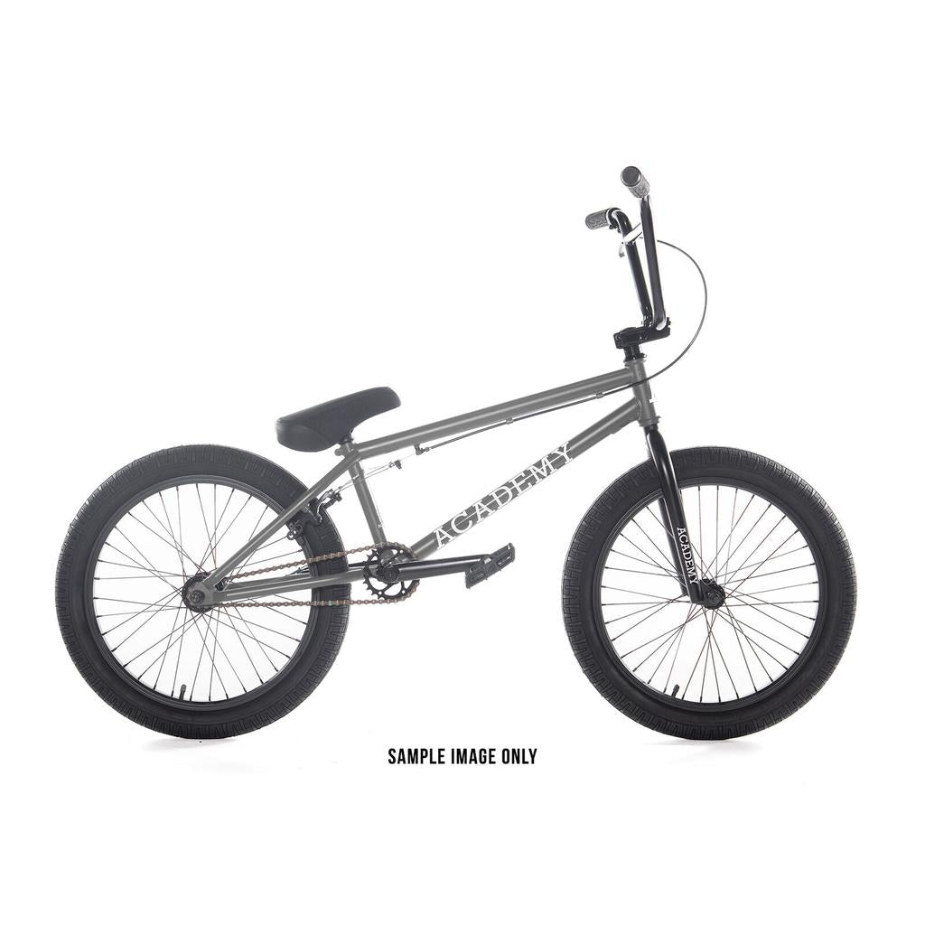 Grey Academy Desire 20 Inch Bike with black tires and handlebars.