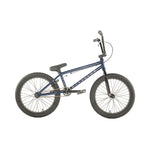 The Division Reark 20 Inch Bike is shown in side profile against a white background, featuring a blue frame, black handlebars, seat, and tires. Made from lightweight Hi-Tensile steel with durable 3-piece cranks.