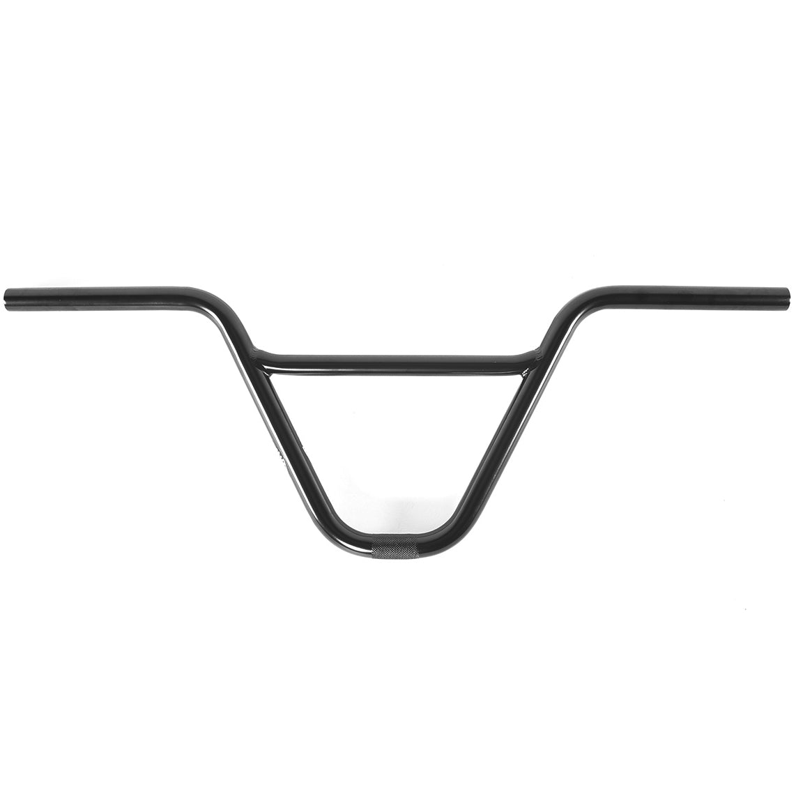 The Colony Hardy V2 Bars are black BMX handlebars with a unique D shape design and a central triangular support, set on a plain white background.