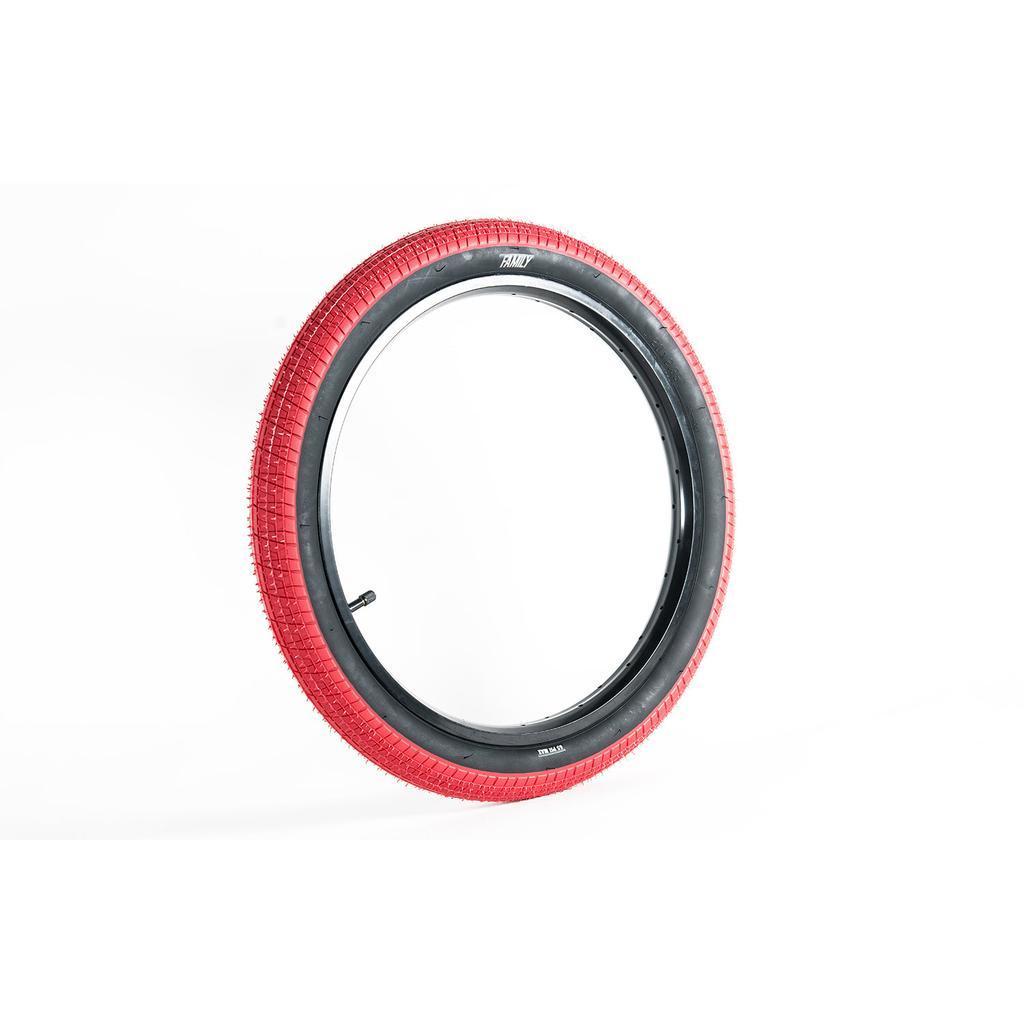 The Family BMX F603 20 Inch Tyre is shown upright against a white background, perfect for those seeking a value-for-money BMX tyre.